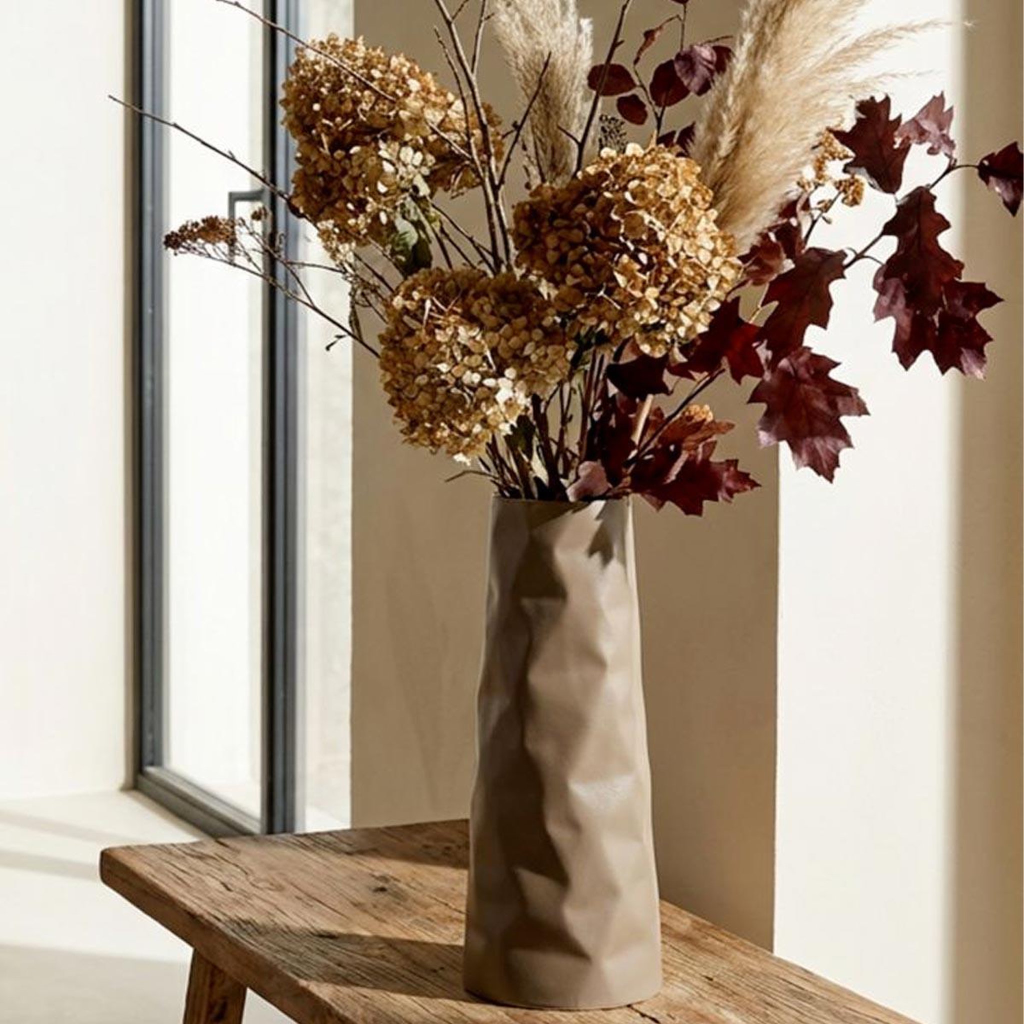 Voir la diapositive 4 : Paris Prix Vase design martelé  norimberga  50cm crème