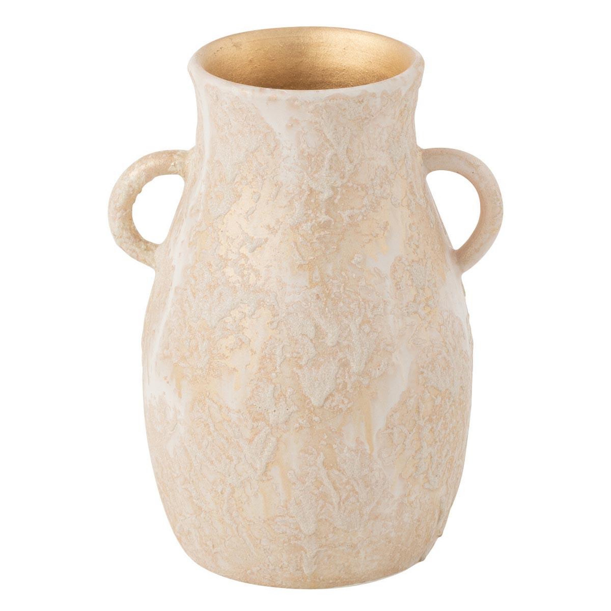 J-LINE Vase en terre cuite  amphore  30cm rose