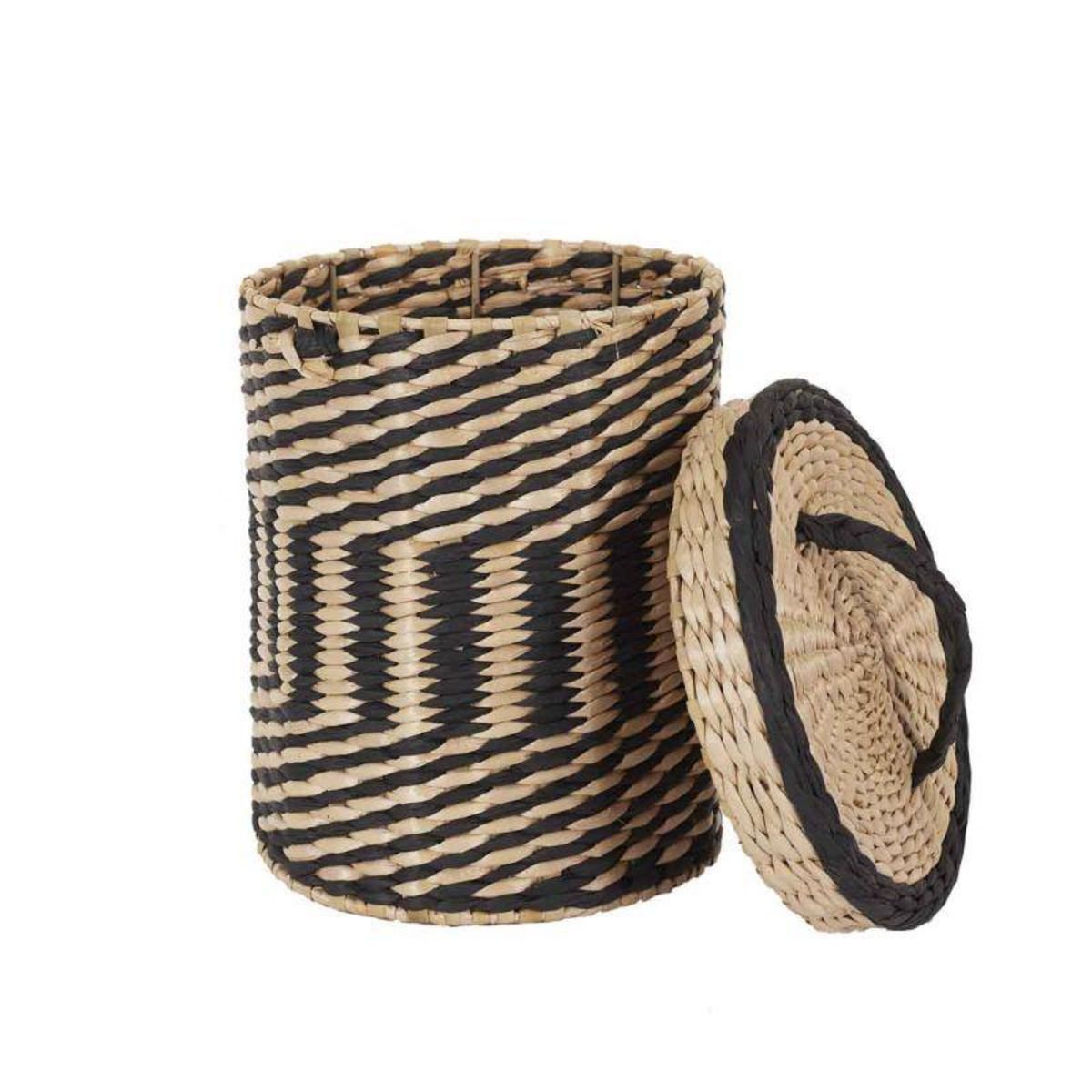 Paris Prix Lot de 2 Paniers de Rangement  Mirage  27cm Noir