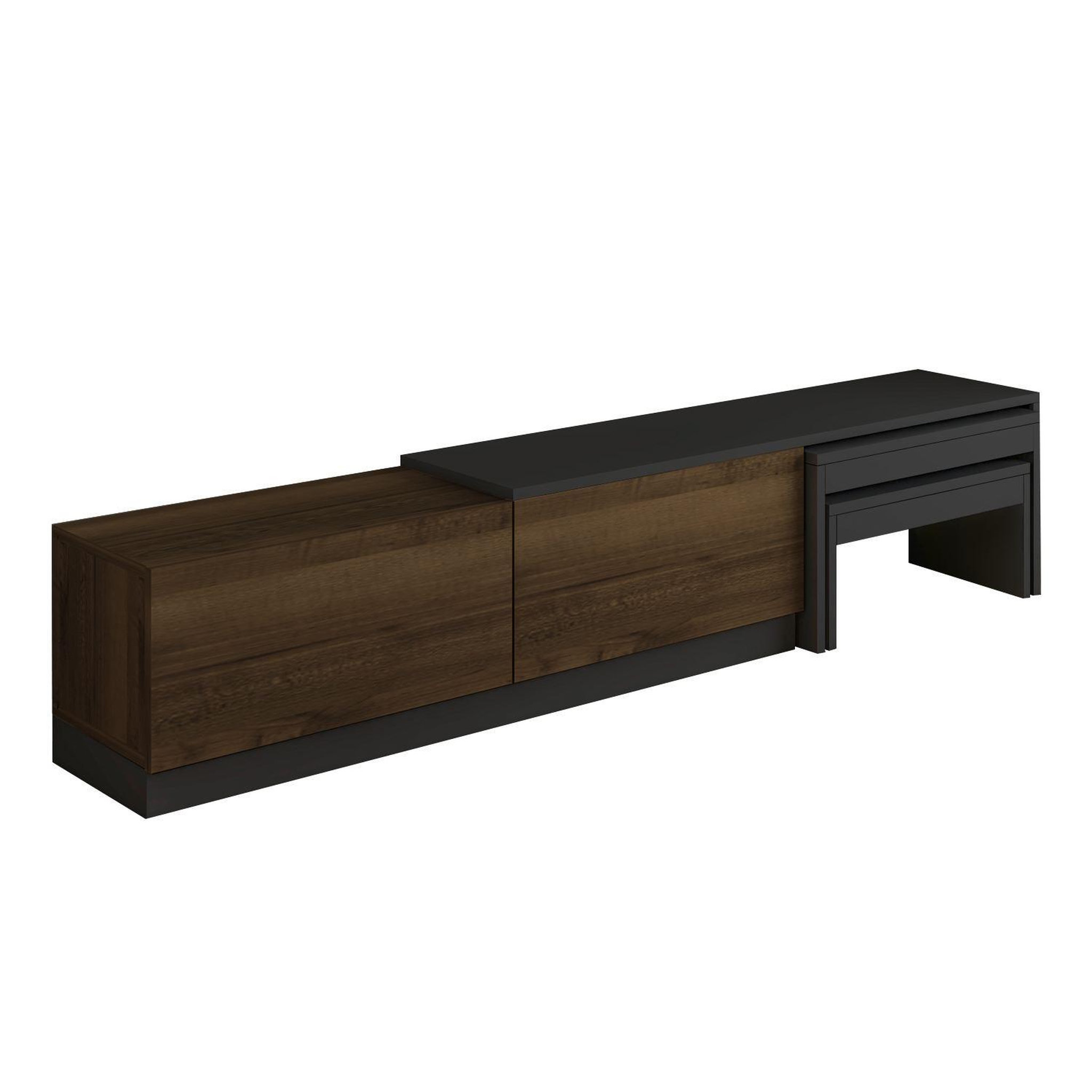 Habitat et Jardin Meuble tv en bois  nest  - 180 x 30 x 36 cm - marron