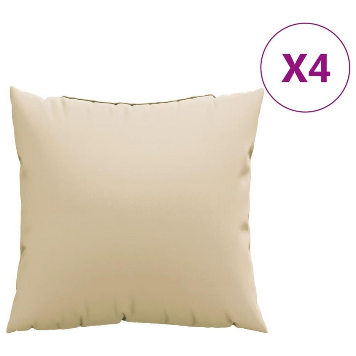 VIDAXL Coussins de canape lot de 4 beige 50x50 cm tissu