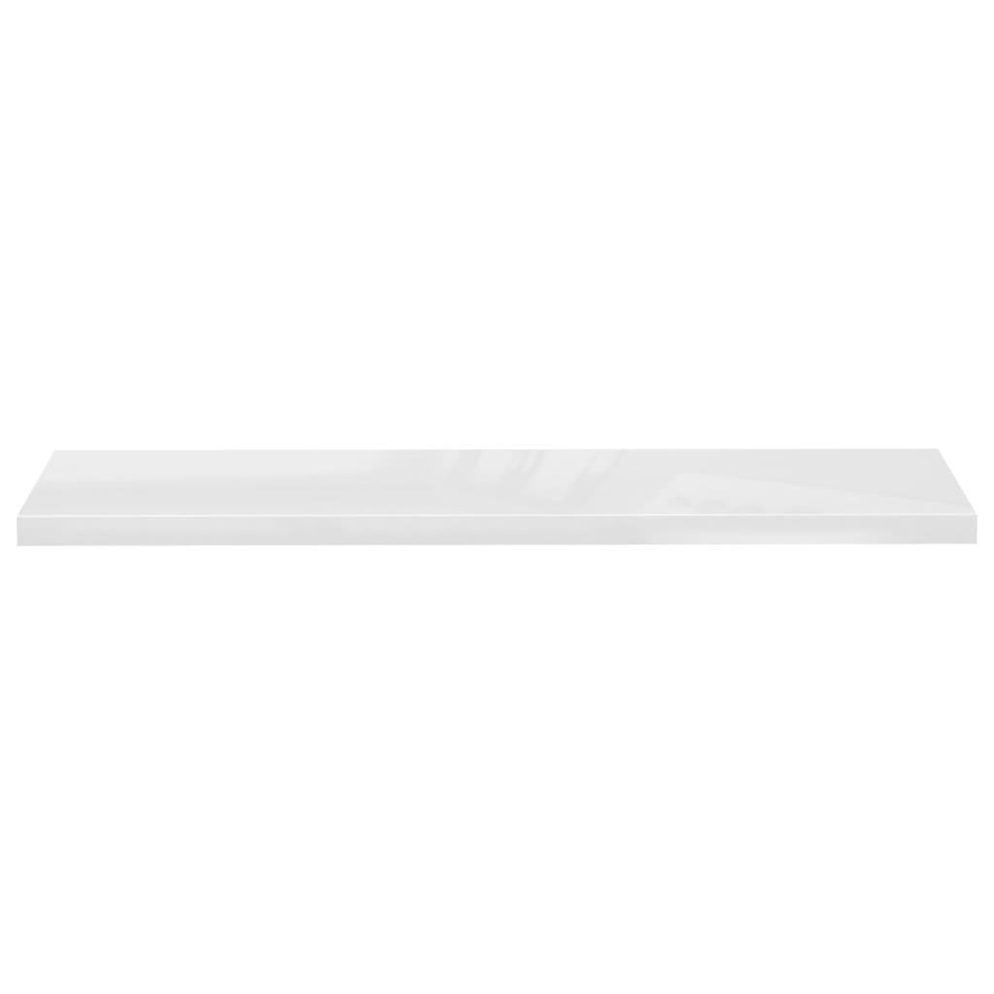 Voir la diapositive 4 : VIDAXL Etagere murale flottante 2pcs Blanc brillant 120x23,5x3,8cm MDF
