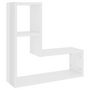 Voir la diapositive 4 : VIDAXL Etageres murales 2pcs blanc brillant 50x15x50cm bois ingenierie