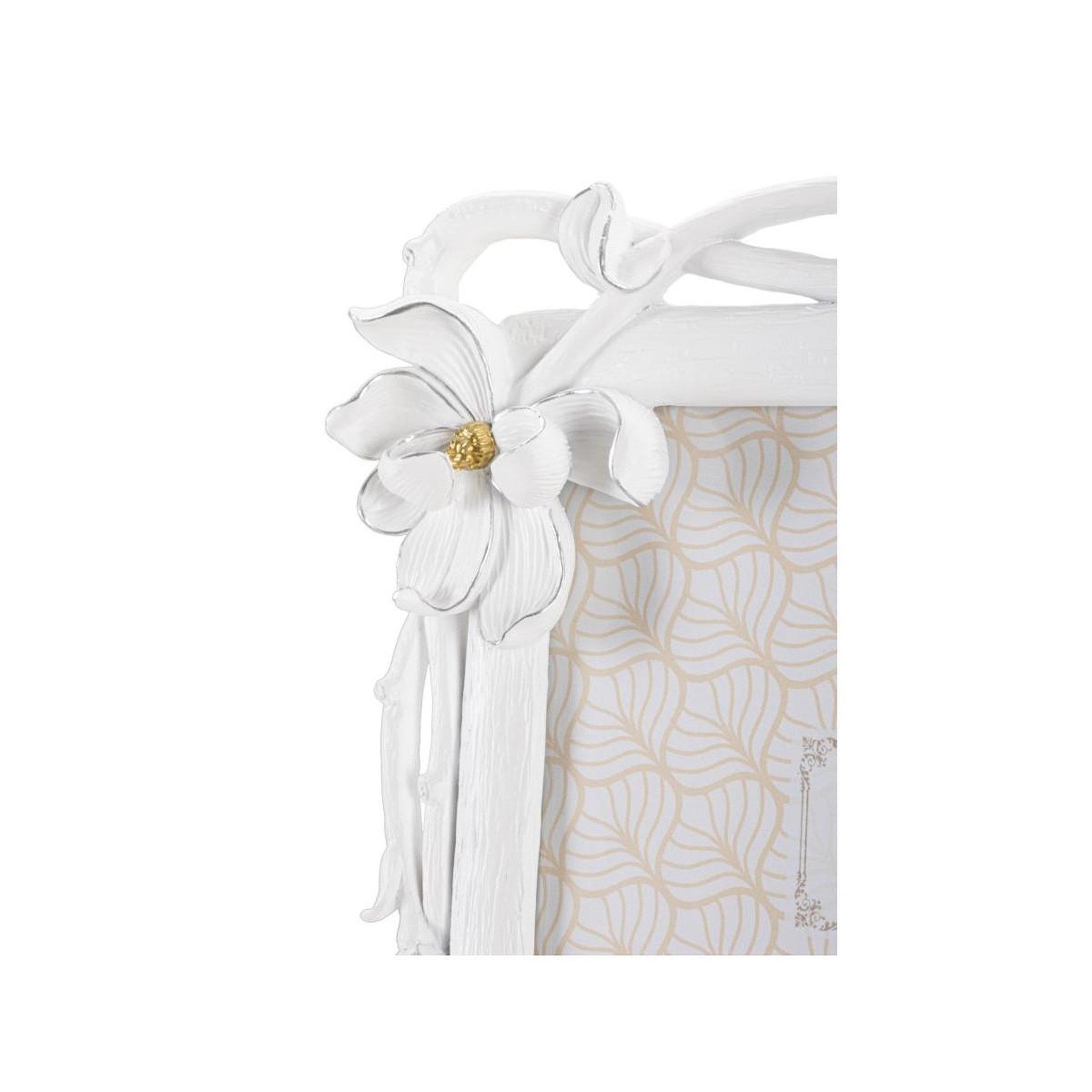 Voir la diapositive 4 : Paris Prix Cadre photo déco fleurs  magnolia  20x25cm blanc