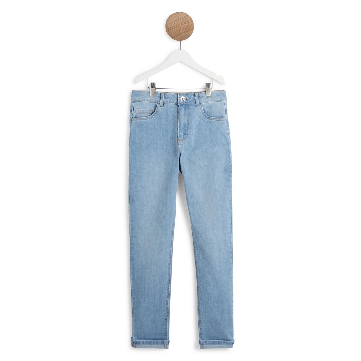 INEXTENSO Pantalon denim bleu fille  