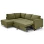 Voir la diapositive 2 : LISA DESIGN Jake - canapé d'angle gauche 5 places convertible en tissu velours relief
