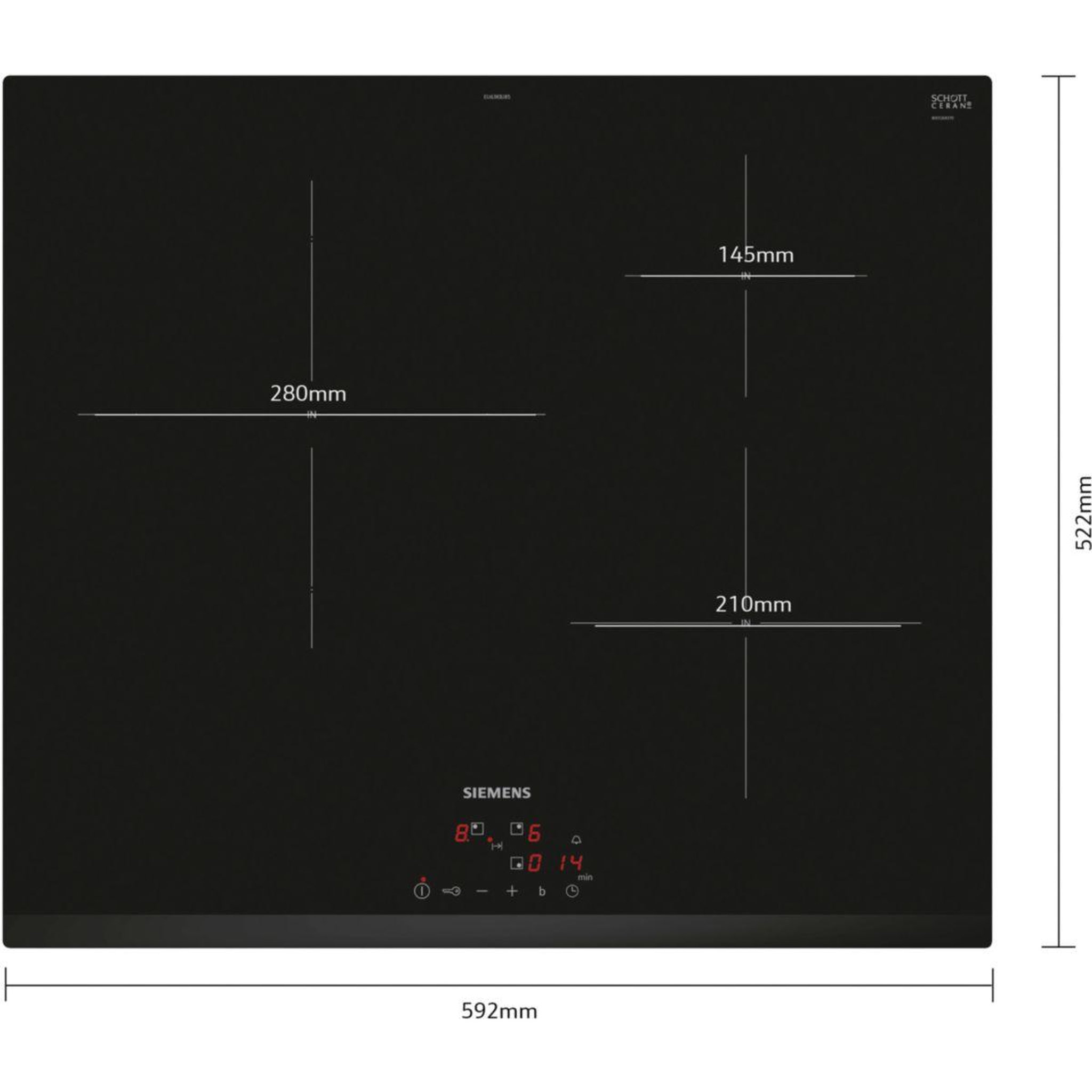 Voir la diapositive 4 : Siemens Plaque induction eu63kbjb5e iq300 touchcontrol