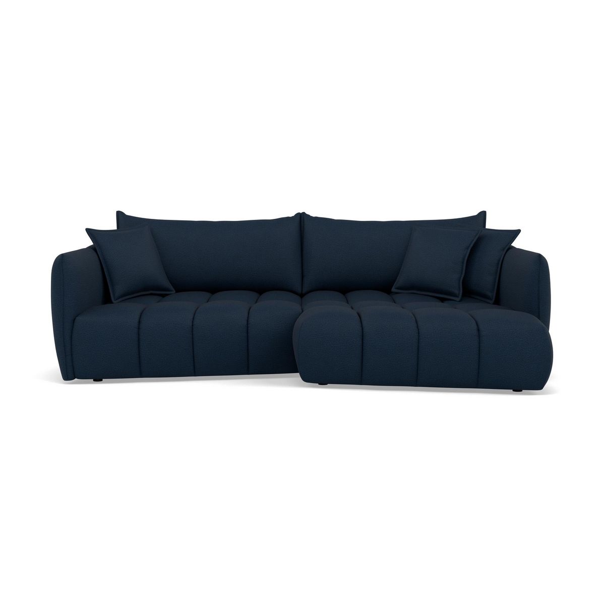 LISA DESIGN Cassiopee - canapé d'angle droit 4 places en tissu texturé