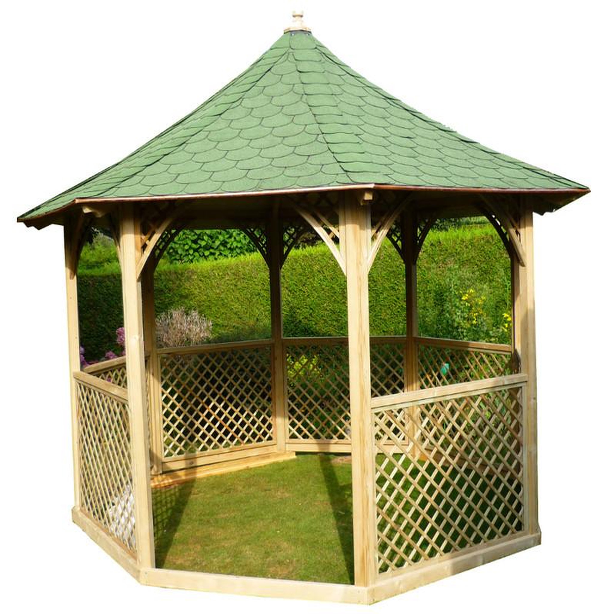 Hisense Pavillon octogonal 8.78m² bois naturel - kic35