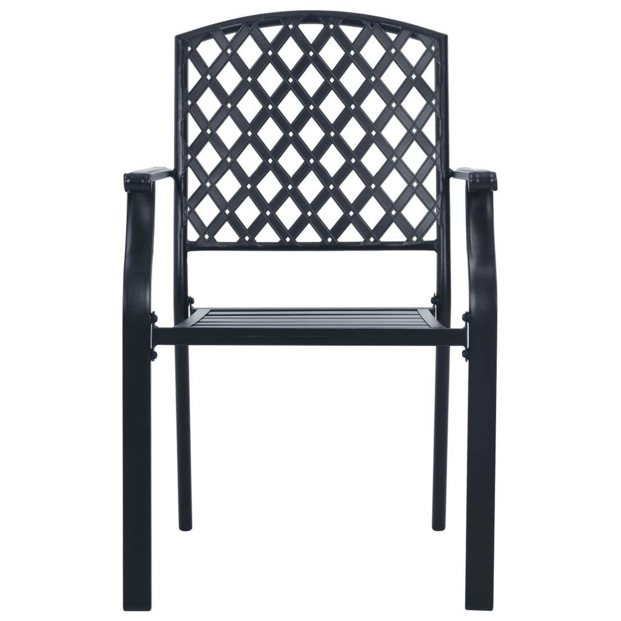 Voir la diapositive 5 : VIDAXL Ensemble de chaises de jardin empilables 5 pcs anthracite