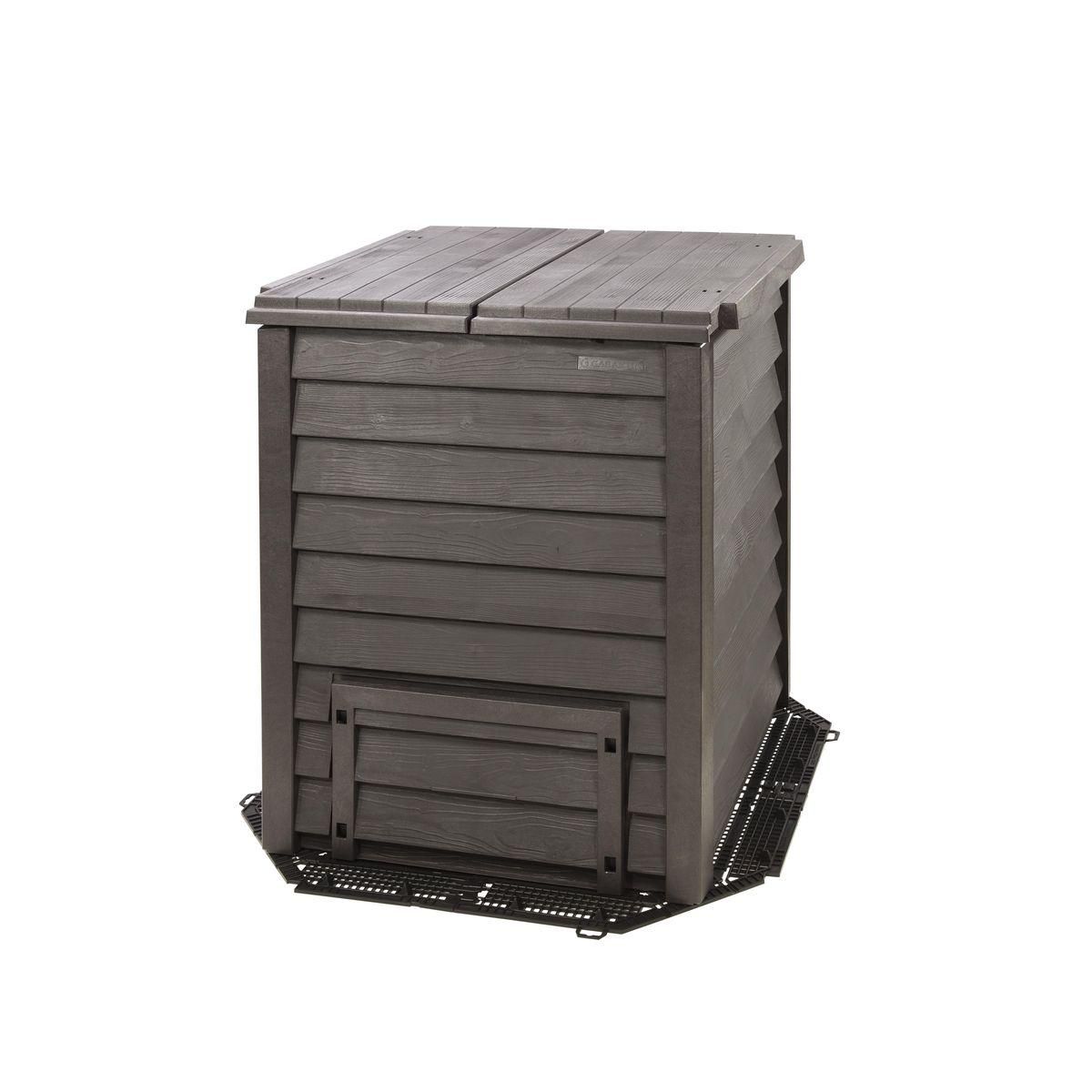 GARANTIA Composteur Thermo-Wood 400 L avec Grille de Fond, en carton
