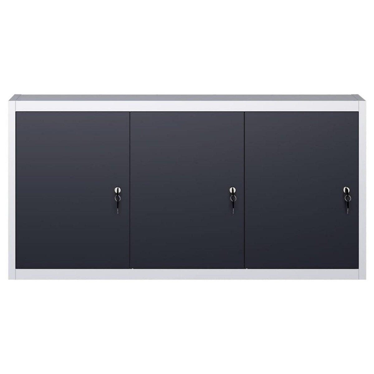 VIDAXL Armoire a outils murale Style Industriel Metal Gris et noir