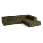Voir la diapositive 4 : LISA DESIGN Gallata - canapé chesterfield d'angle droit - 5 places - en velours
