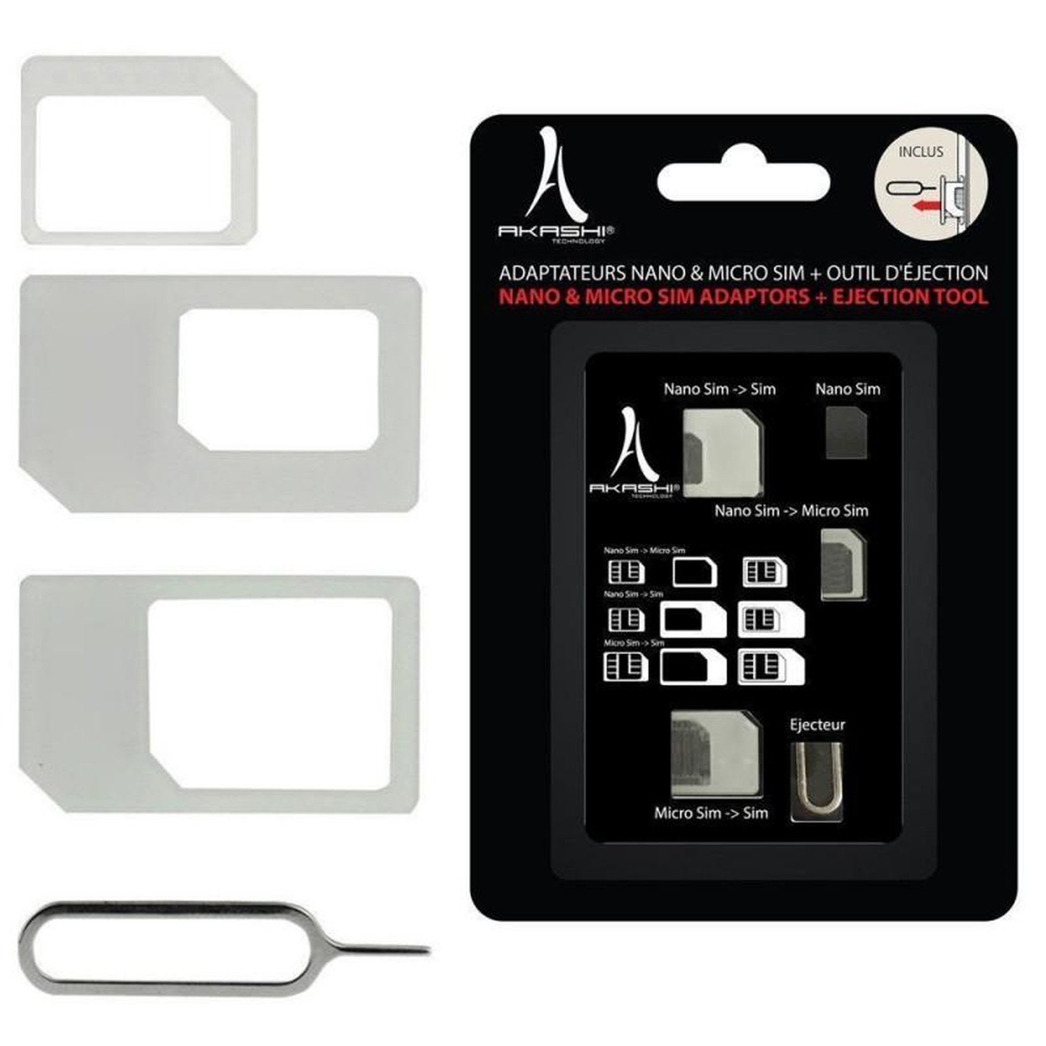 Akashi Accessoires téléphone portable AKASHI ALTSIMADAPT 3 WH