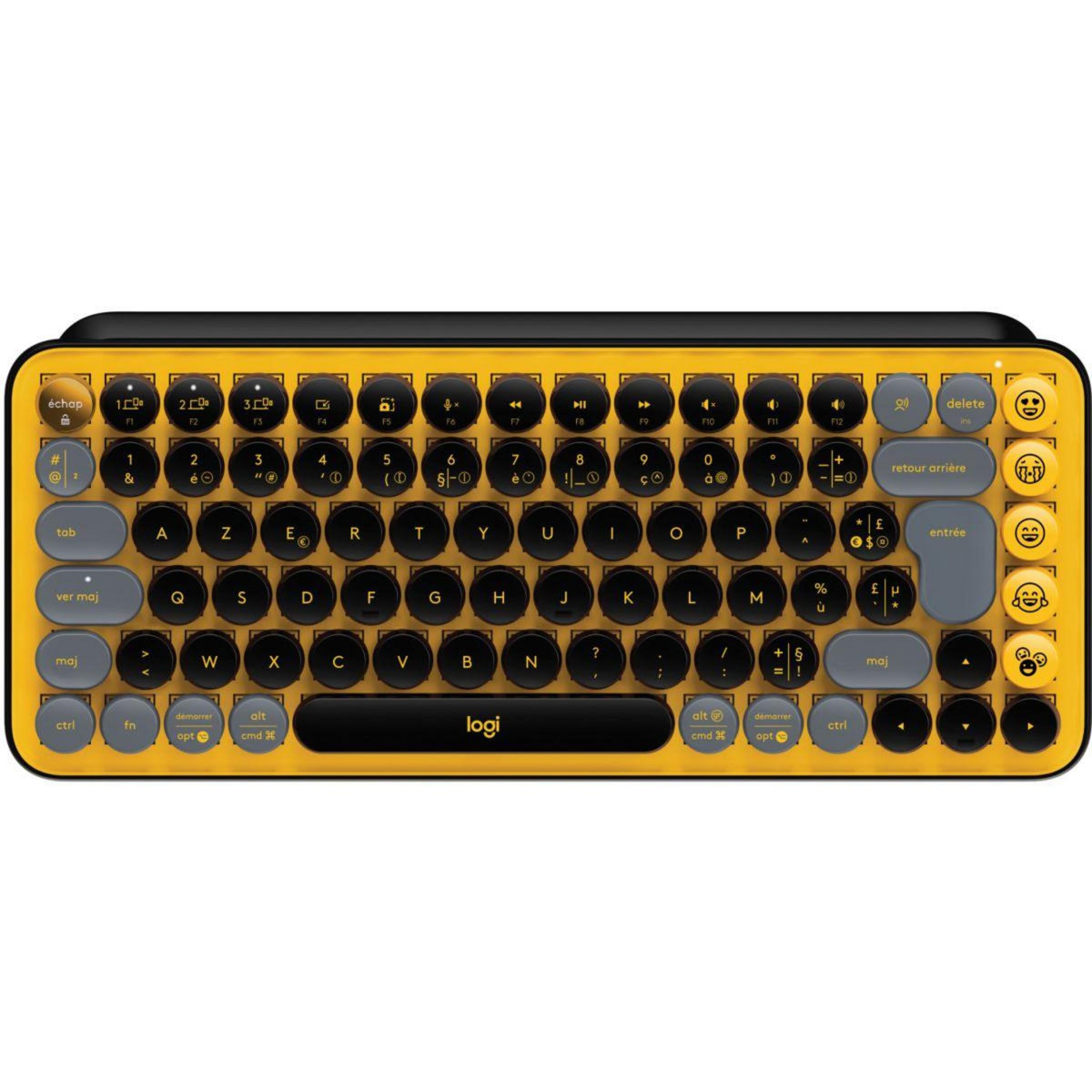 Logitech Clavier sans fil POP Keys Multidispositif-Blast jaune