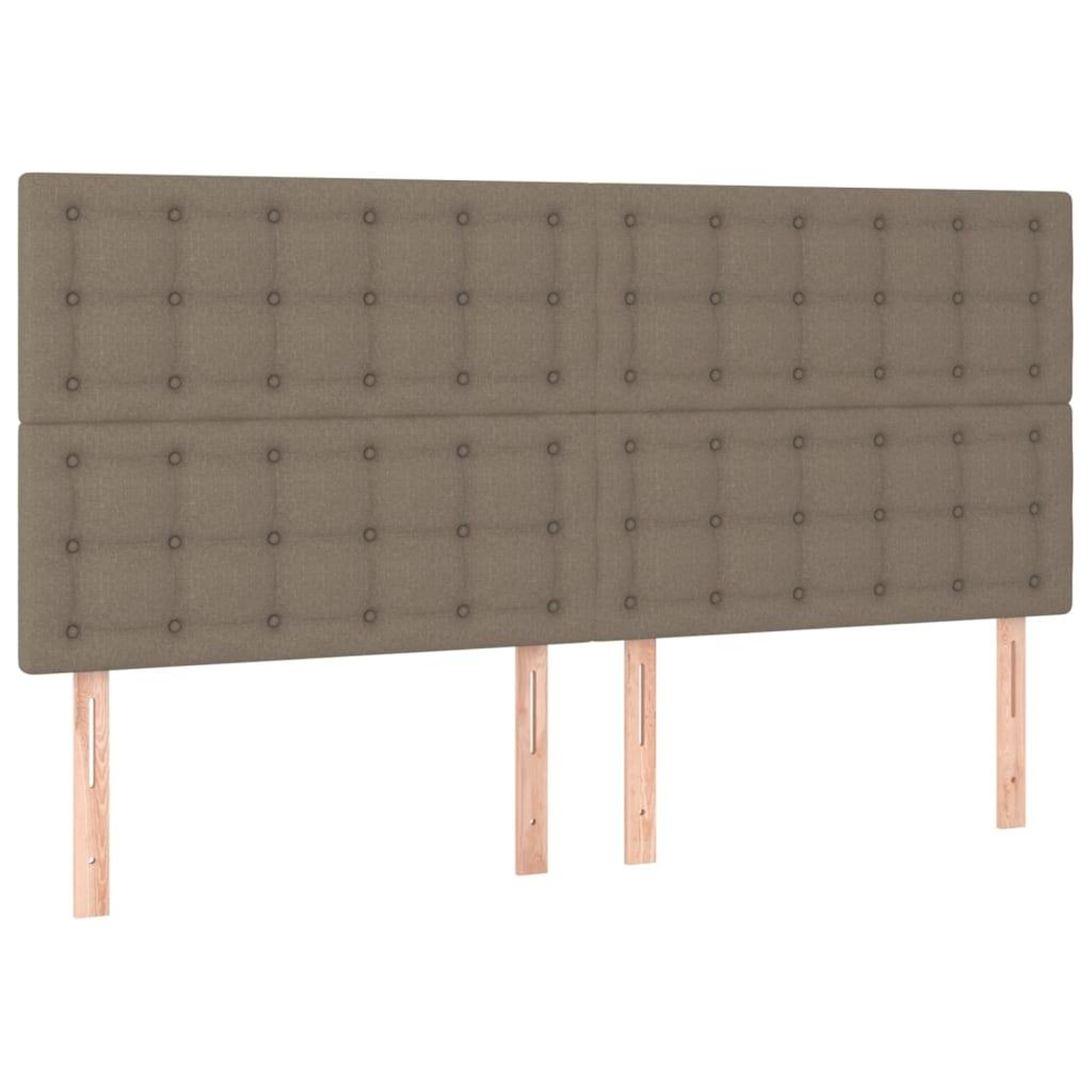 Voir la diapositive 4 : VIDAXL Tete de lit a LED Taupe 160x5x118/128 cm Tissu