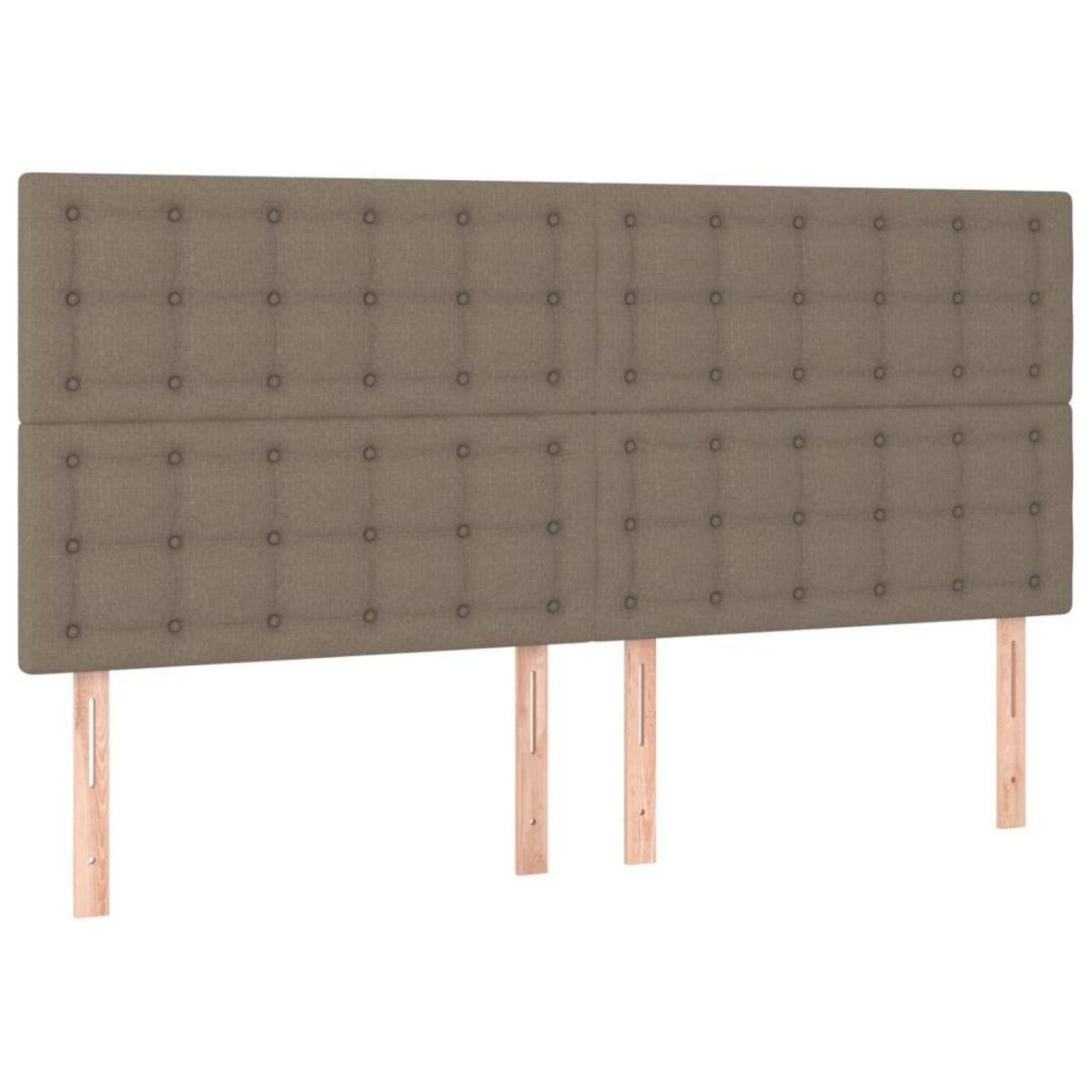 VIDAXL Tete de lit a LED Taupe 160x5x118/128 cm Tissu