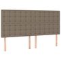 Voir la diapositive 4 : VIDAXL Tete de lit a LED Taupe 160x5x118/128 cm Tissu