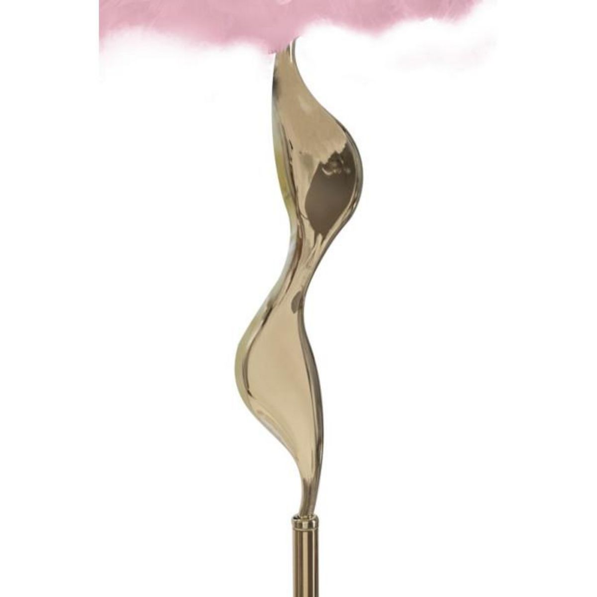 Paris Prix Lampadaire Imitation Plume  Slim  165cm Or & Rose