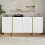 Voir la diapositive 3 : Habitat et Jardin Buffet en bois  Dorma  - 180 x 45 x 80 cm - Blanc / Pin Atlantique
