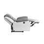 Voir la diapositive 8 : Fauteuil relax électrique pu blanc + tissu gris HELENA