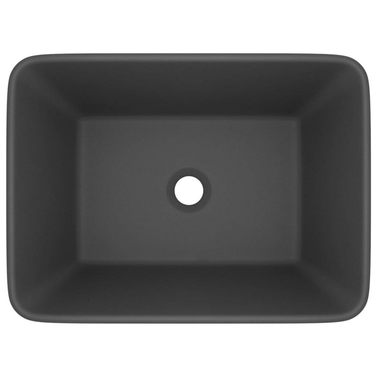 VIDAXL Lavabo de luxe Gris fonce mat 41x30x12 cm Ceramique