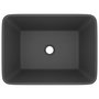 Voir la diapositive 3 : VIDAXL Lavabo de luxe Gris fonce mat 41x30x12 cm Ceramique