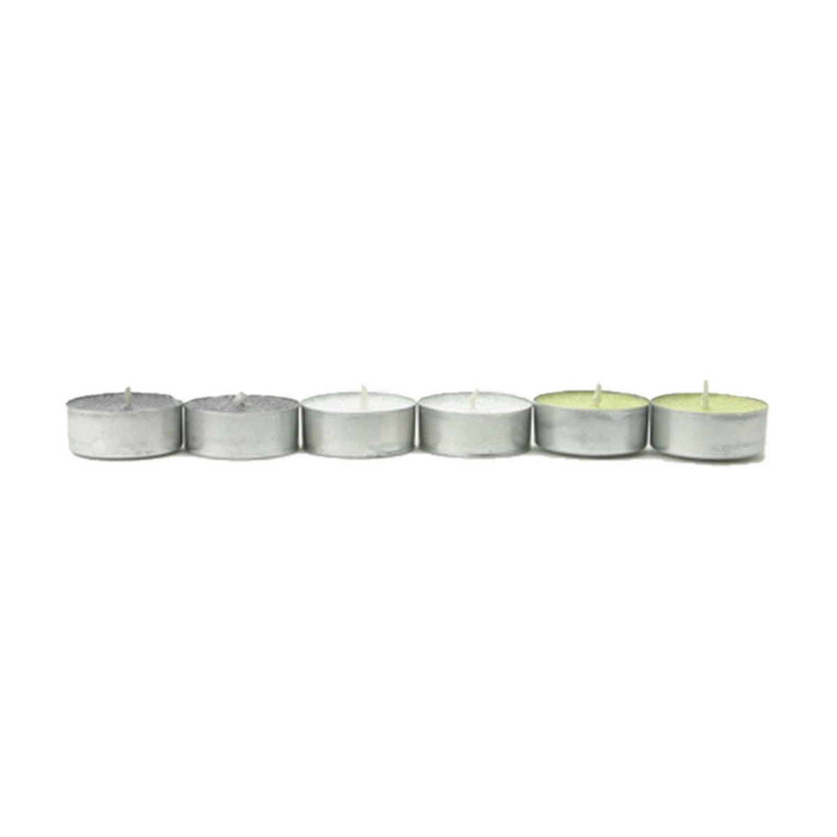 Comptoir des bougies Lot de 6 bougies parfumées Zen - Vert, ardoise et blanc