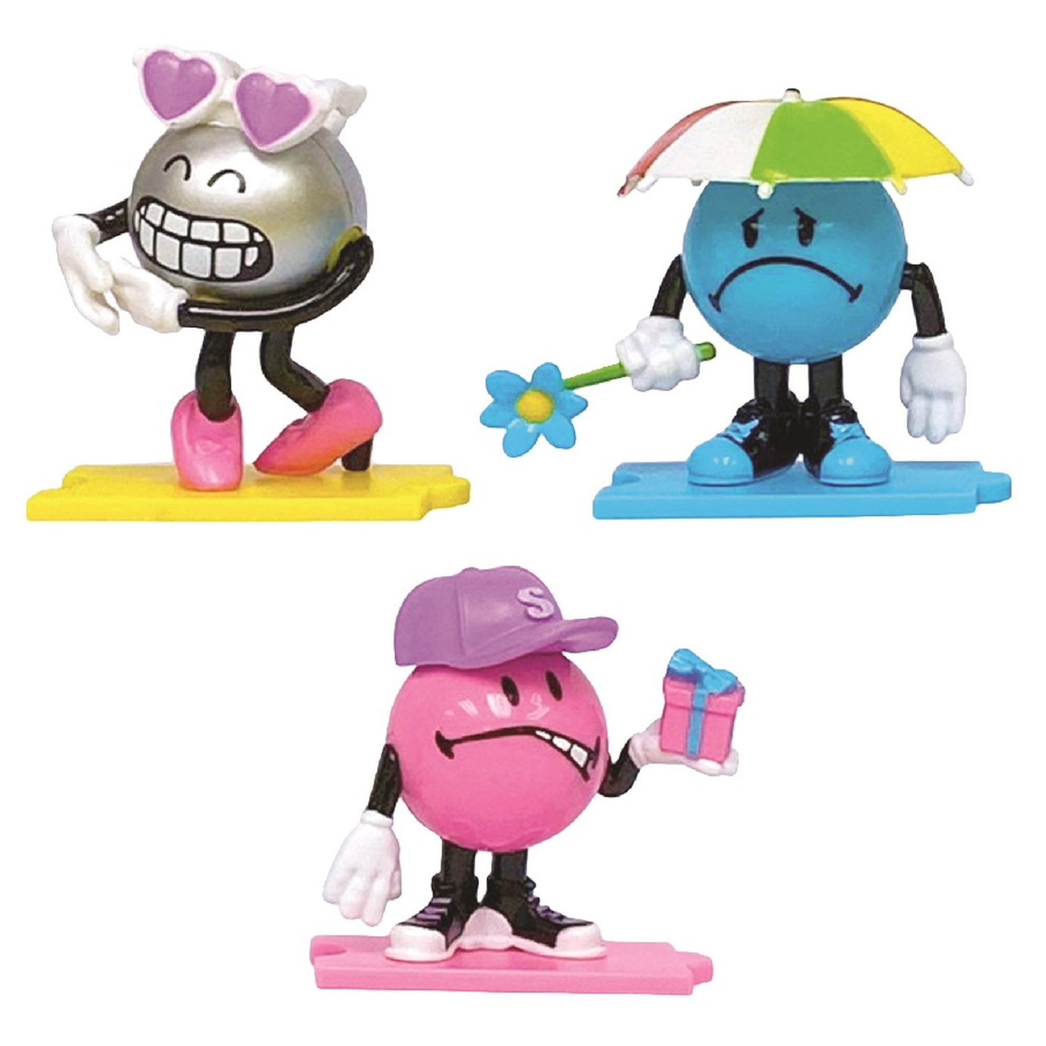Voir la diapositive 1 : SPLASH TOYS 3 figurines Smiley