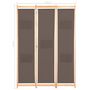 Voir la diapositive 6 : VIDAXL Cloison de separation 3 panneaux Marron 120x170x4 cm Tissu