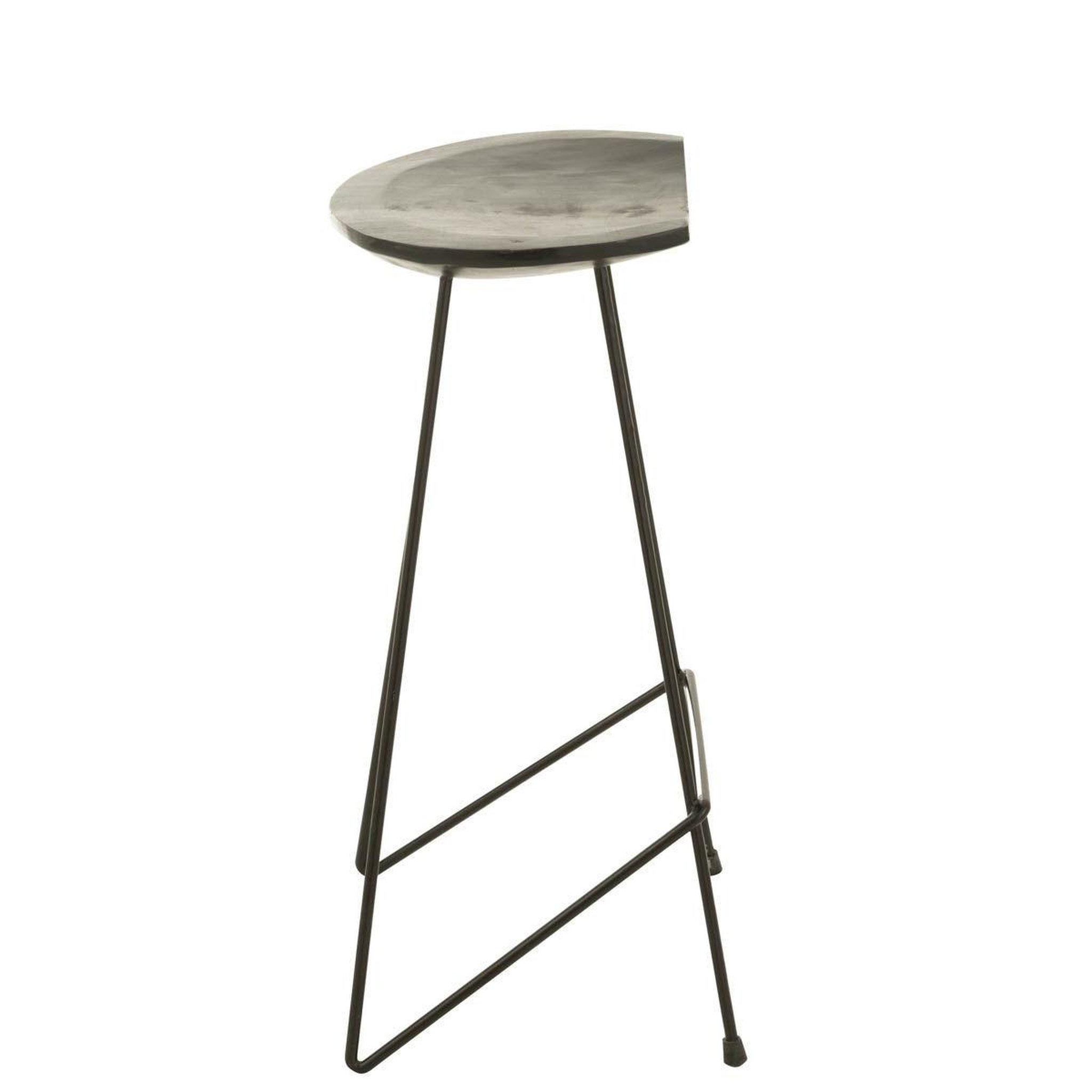 Voir la diapositive 3 : J-LINE Tabouret de bar en bois  winfred  70cm noir