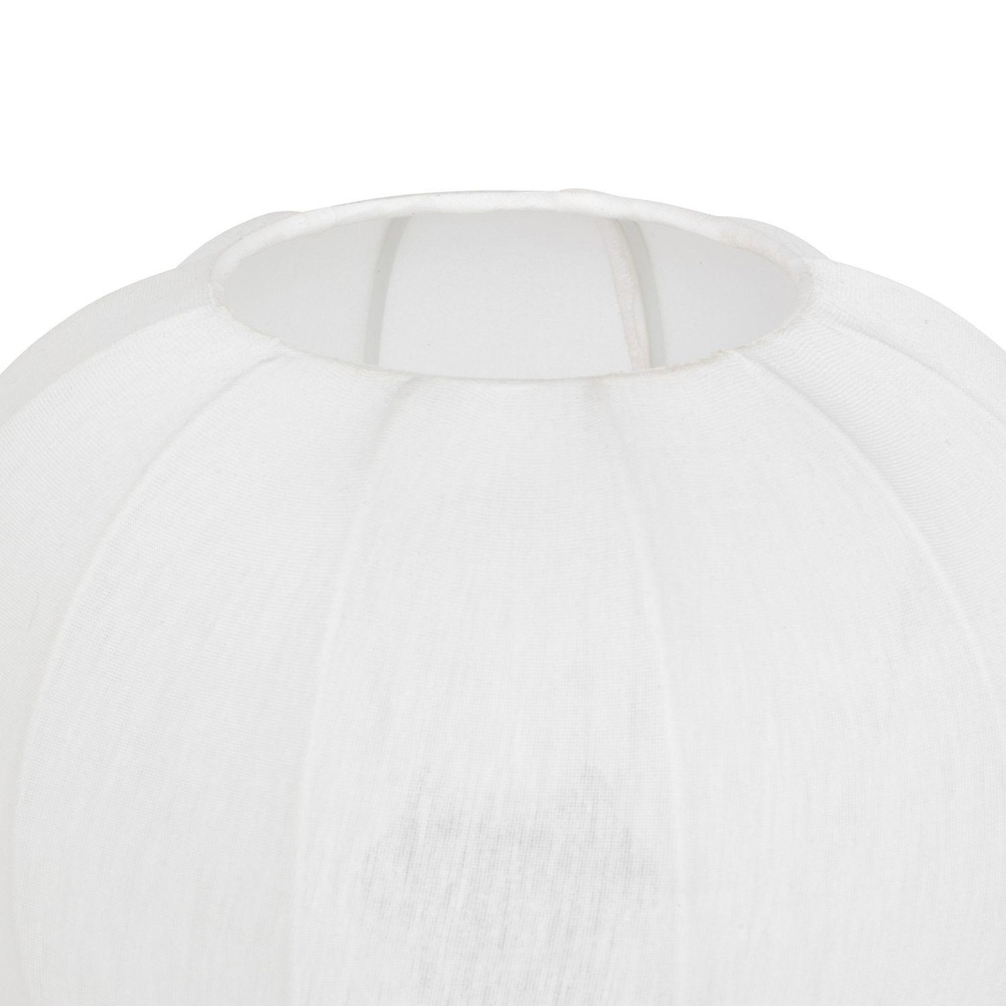 Voir la diapositive 3 : ATMOSPHERA Lampe à poser en métal et coton tobie - h. 33 cm - blanc et noir