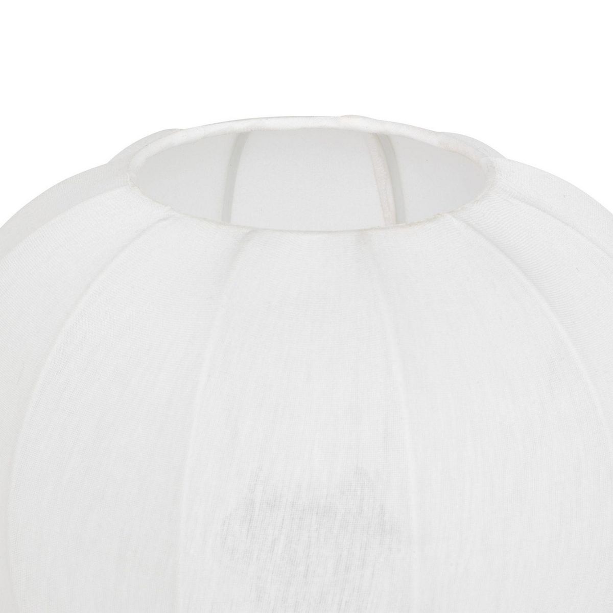 ATMOSPHERA Lampe à poser en métal et coton TOBIE - H. 33 cm - Blanc et noir