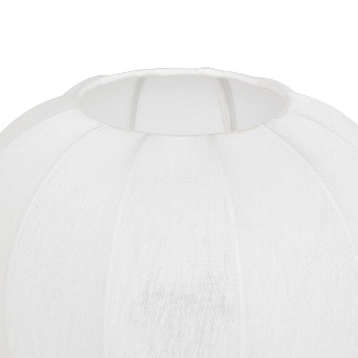 ATMOSPHERA Lampe à poser en métal et coton TOBIE - H. 33 cm - Blanc et noir