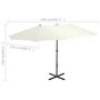 Voir la diapositive 6 : VIDAXL Parasol d'exterieur et poteau en aluminium 460x270 cm sable