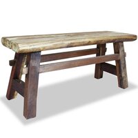 Banc d'entrée blanc bois de paulownia - 70x33,5x45cm