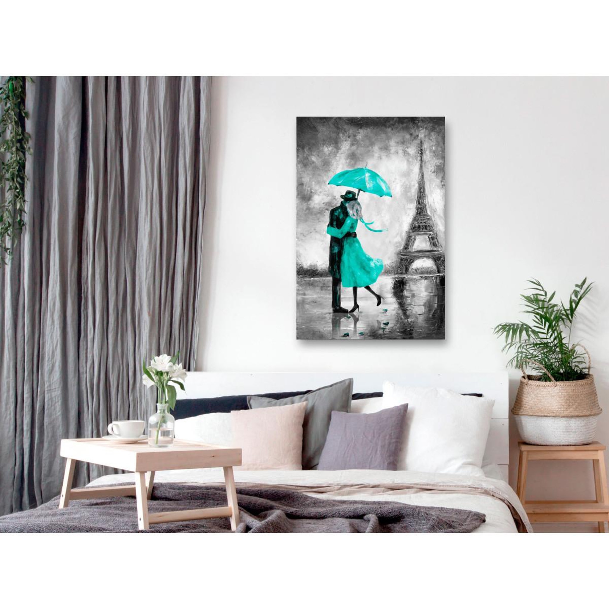 Voir la diapositive 2 : Paris Prix Tableau Imprimé  Paris Fog Green
