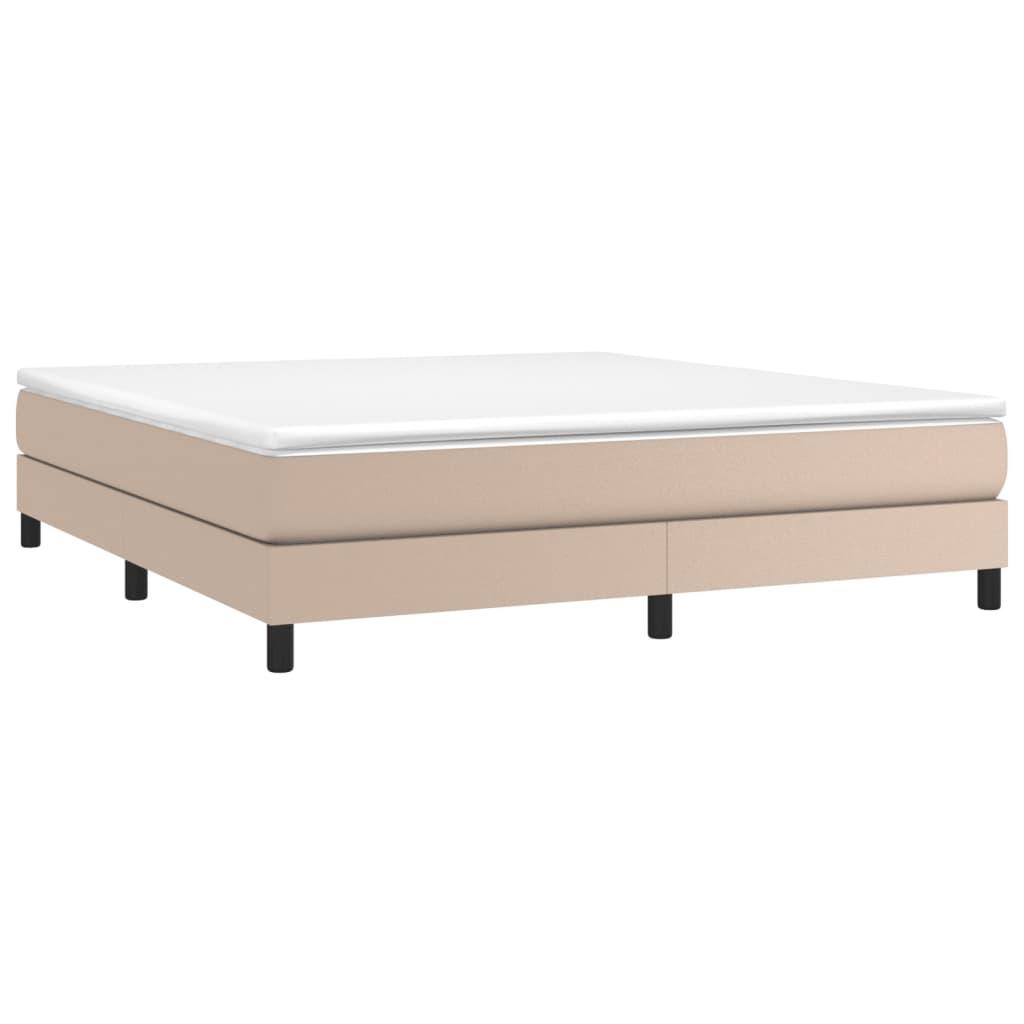 Voir la diapositive 3 : VIDAXL Cadre de lit sans matelas cappuccino 180x200 cm similicuir