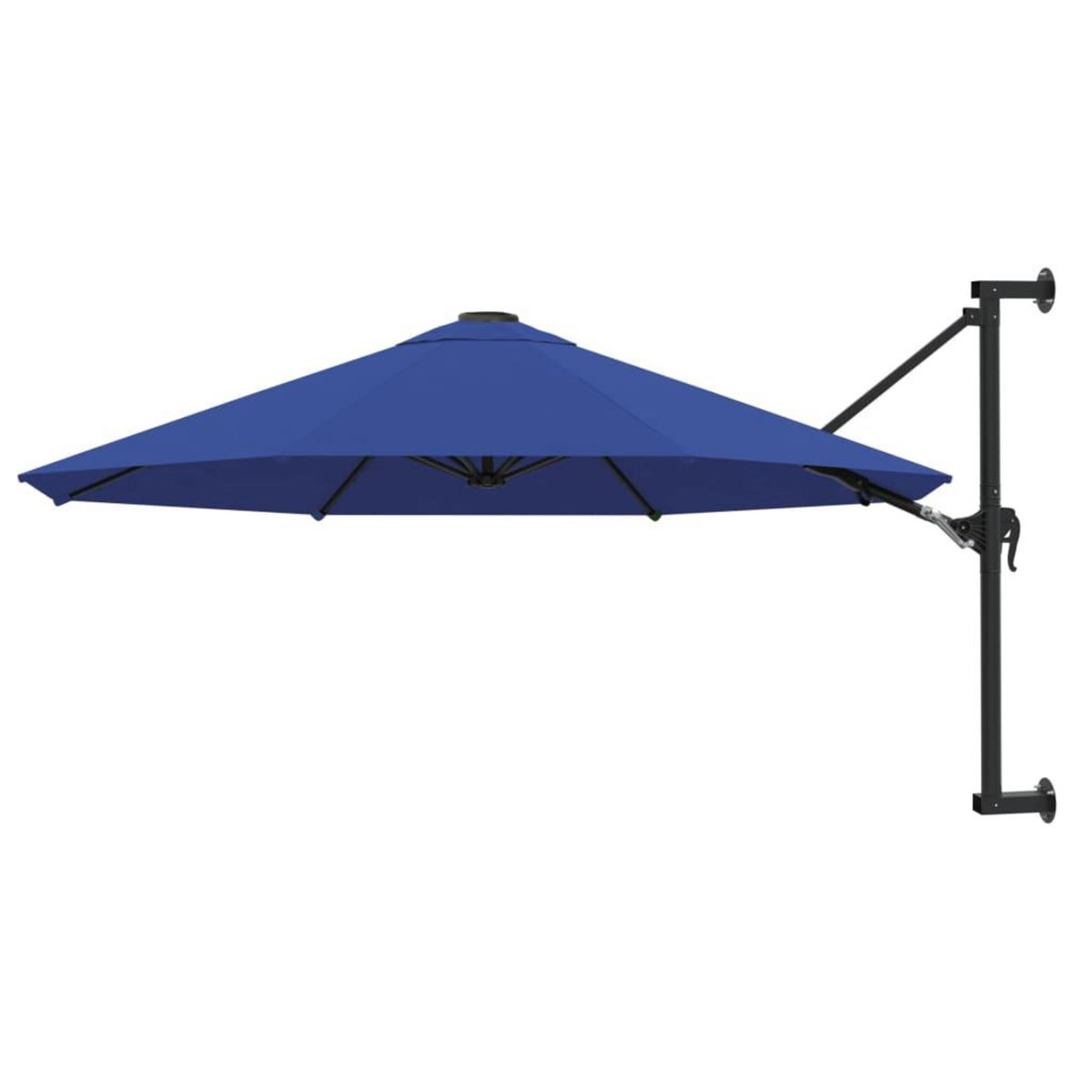 VIDAXL Parasol mural avec mat metallique 300 cm Bleu