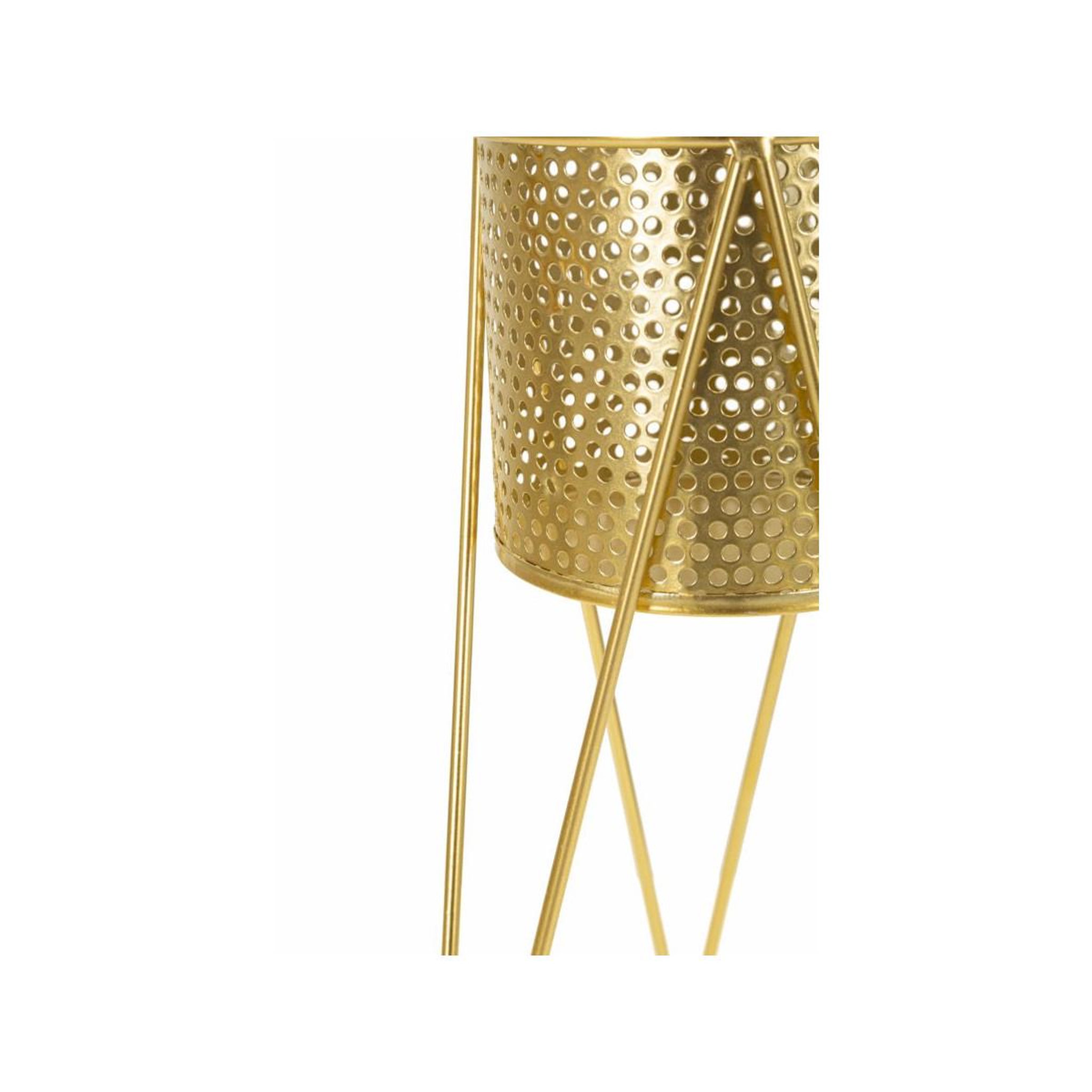 Voir la diapositive 4 : Paris Prix Lot de 2 cache-pots sur pieds  iva  46cm or
