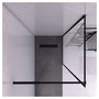 Voir la diapositive 2 : Paroi de douche à l'italienne noir 90x200 cm - DARK EDGE 90