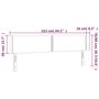 Voir la diapositive 6 : VIDAXL Tete de lit a LED Creme 163x16x78/88 cm Similicuir
