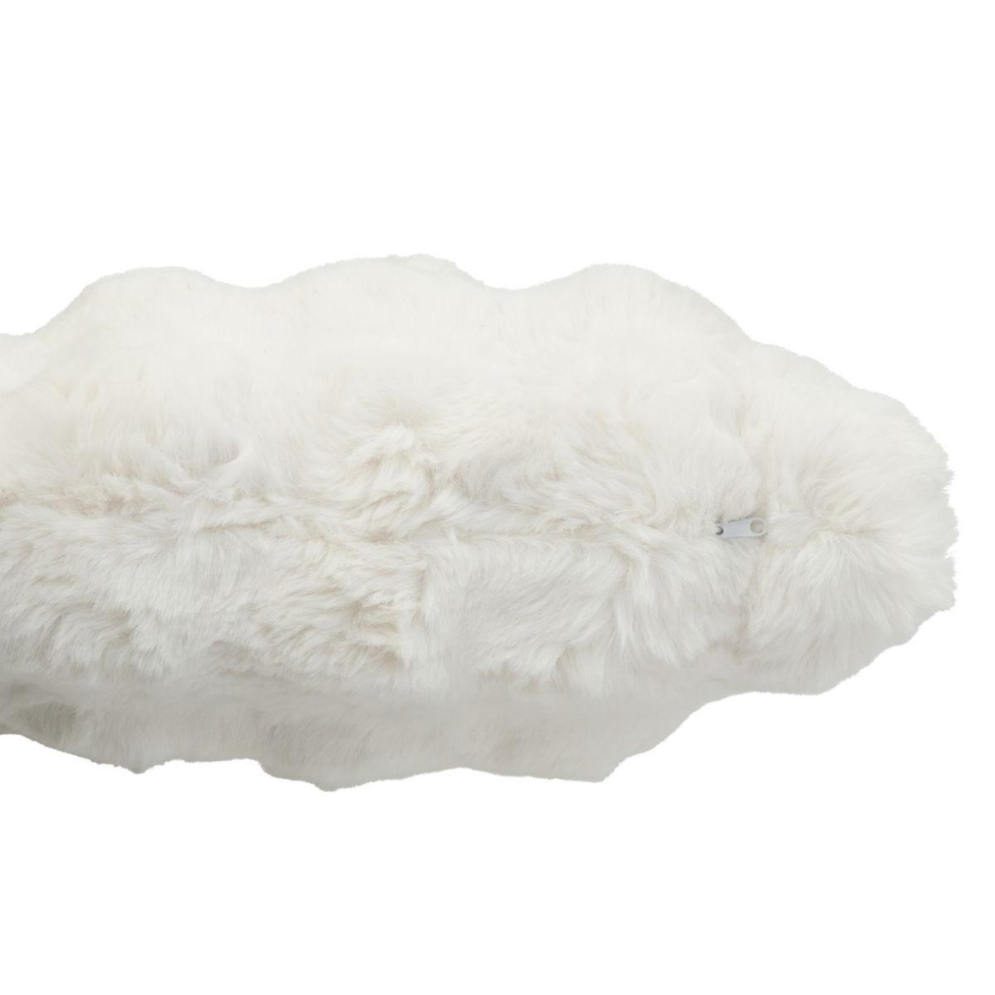 Voir la diapositive 2 : J-LINE Coussin déco uni  wave  45x45cm blanc