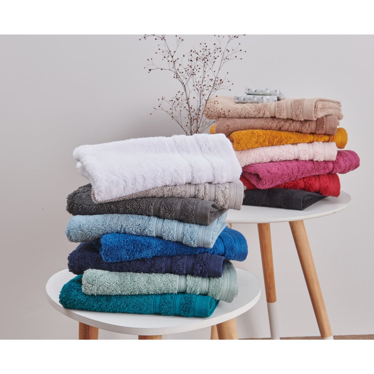 ACTUEL Drap de bain uni en coton bouclé 500 gr/m2