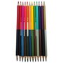AUCHAN  Boite de 12 crayons de couleurs bi-pointes