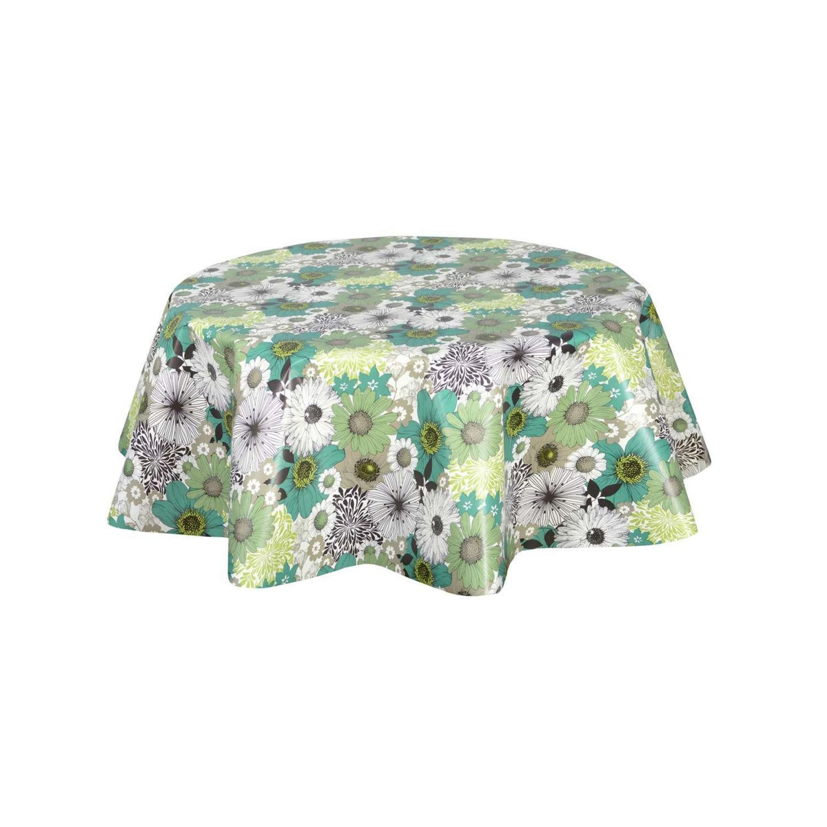HABITABLE Nappe en toile cirée ronde Champs - Diam. 150 cm - Vert