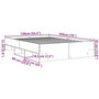 Voir la diapositive 6 : VIDAXL Cadre de lit sans matelas gris beton 135x190 cm bois ingenierie