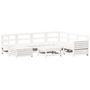 Voir la diapositive 2 : VIDAXL Salon de jardin 8 pcs blanc bois de pin massif