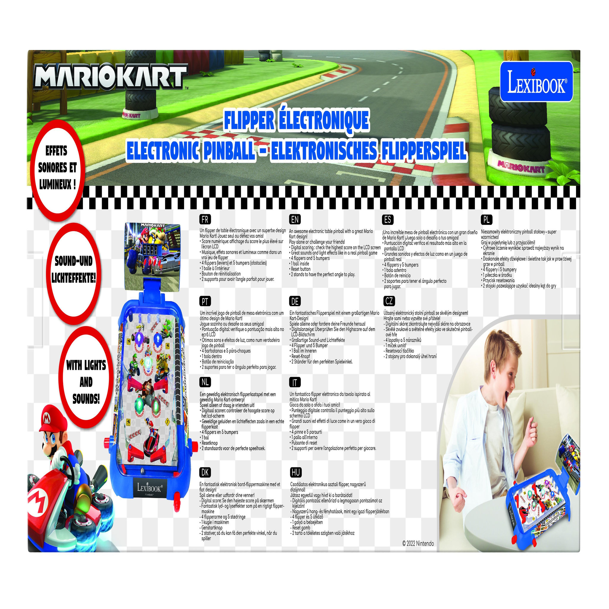 Voir la diapositive 5 : Lexibook Flipper électronique de table Mario Kart