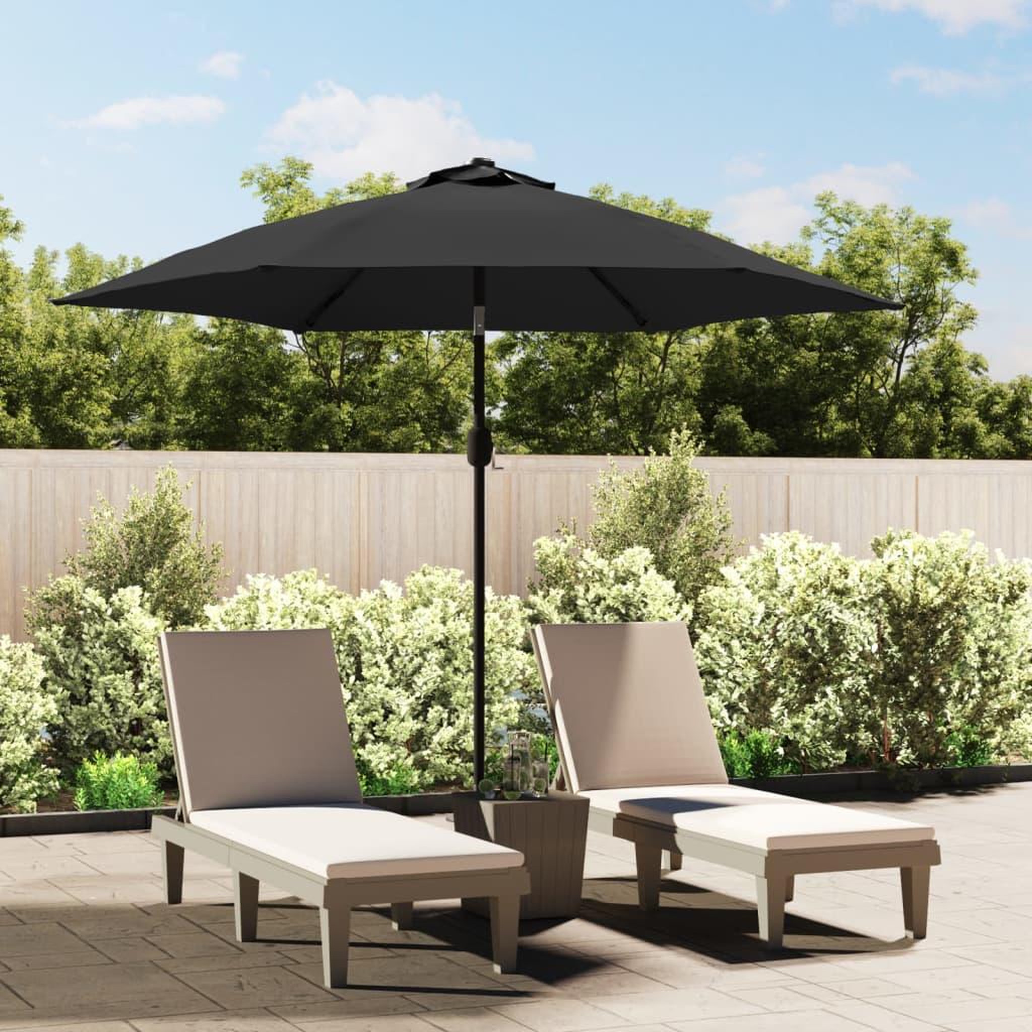 VIDAXL Tissu de remplacement pour parasol d'exterieur Anthracite 300cm